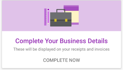 Complete your business details